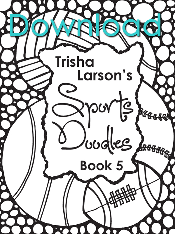 Abstract Doodles Coloring Book 5 Sports