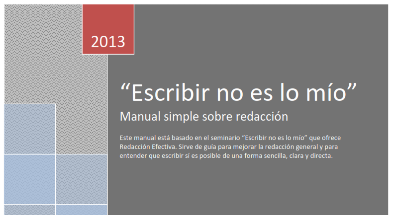 Manual de redacción - Escribir no es lo mío