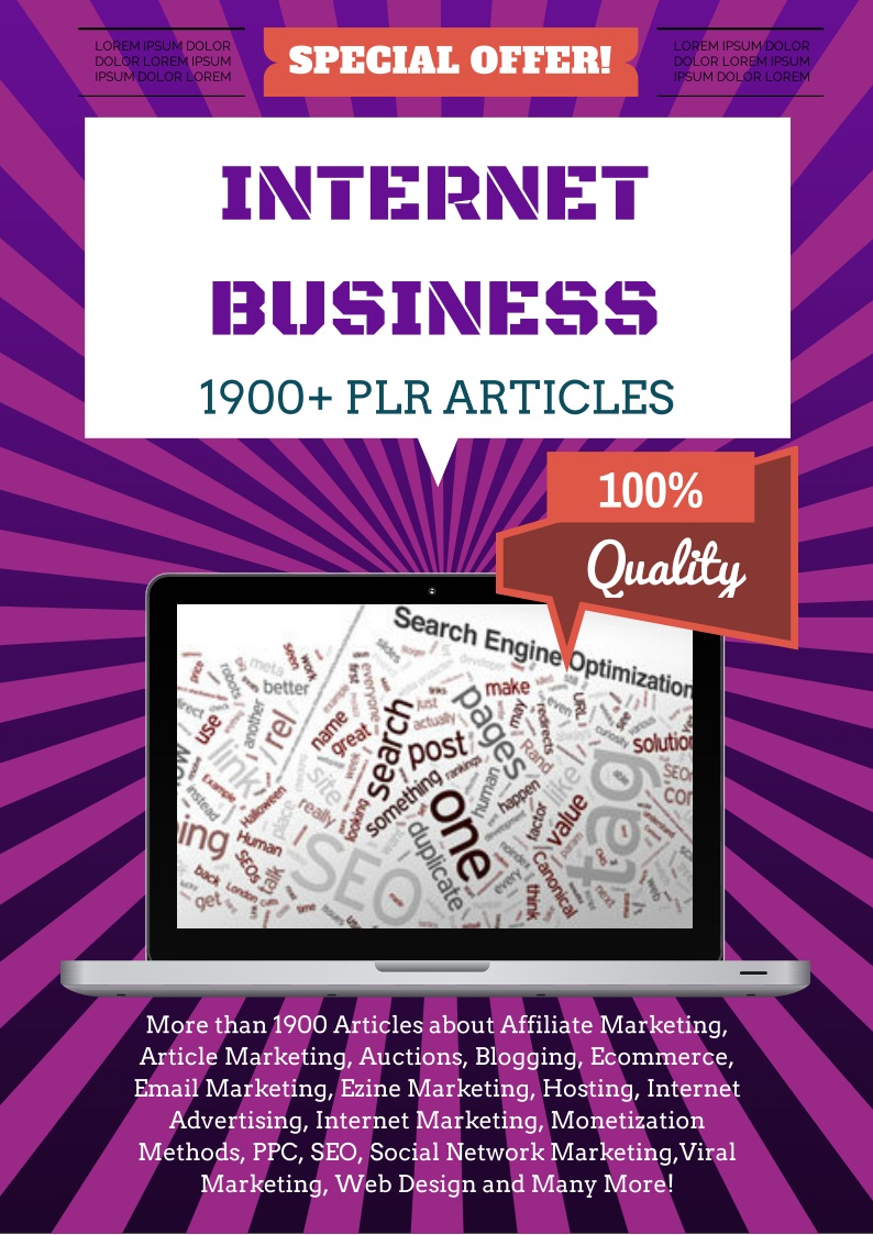 High Quality Internet Business PLR Articles Package - Payhip