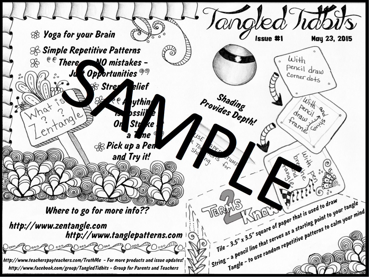 Zentangled Inspired Classroom Newsletter Issue 1 - Payhip