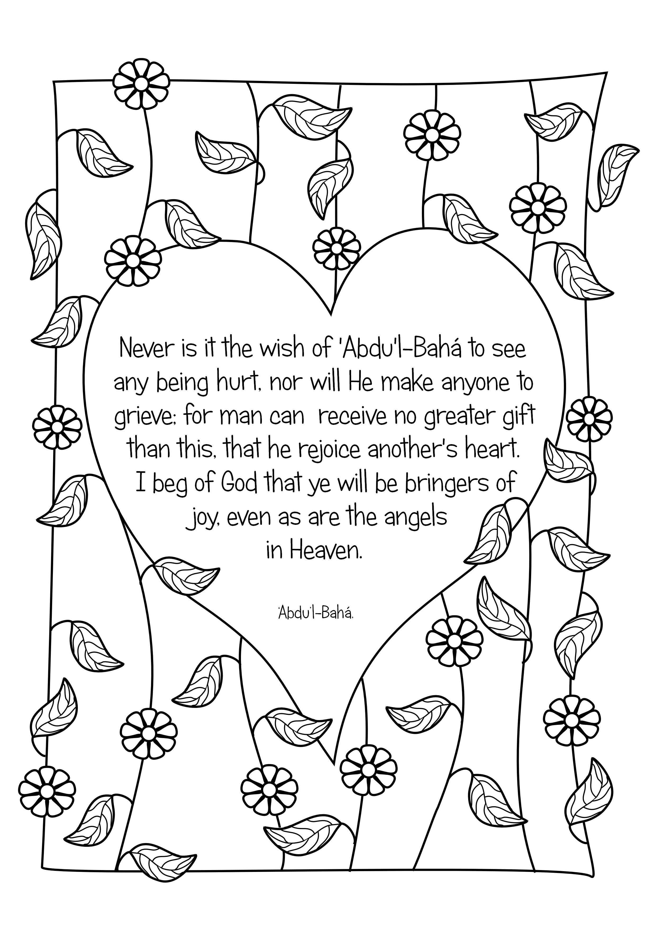 Leaves of wisdom a baha i coloring book volume 1