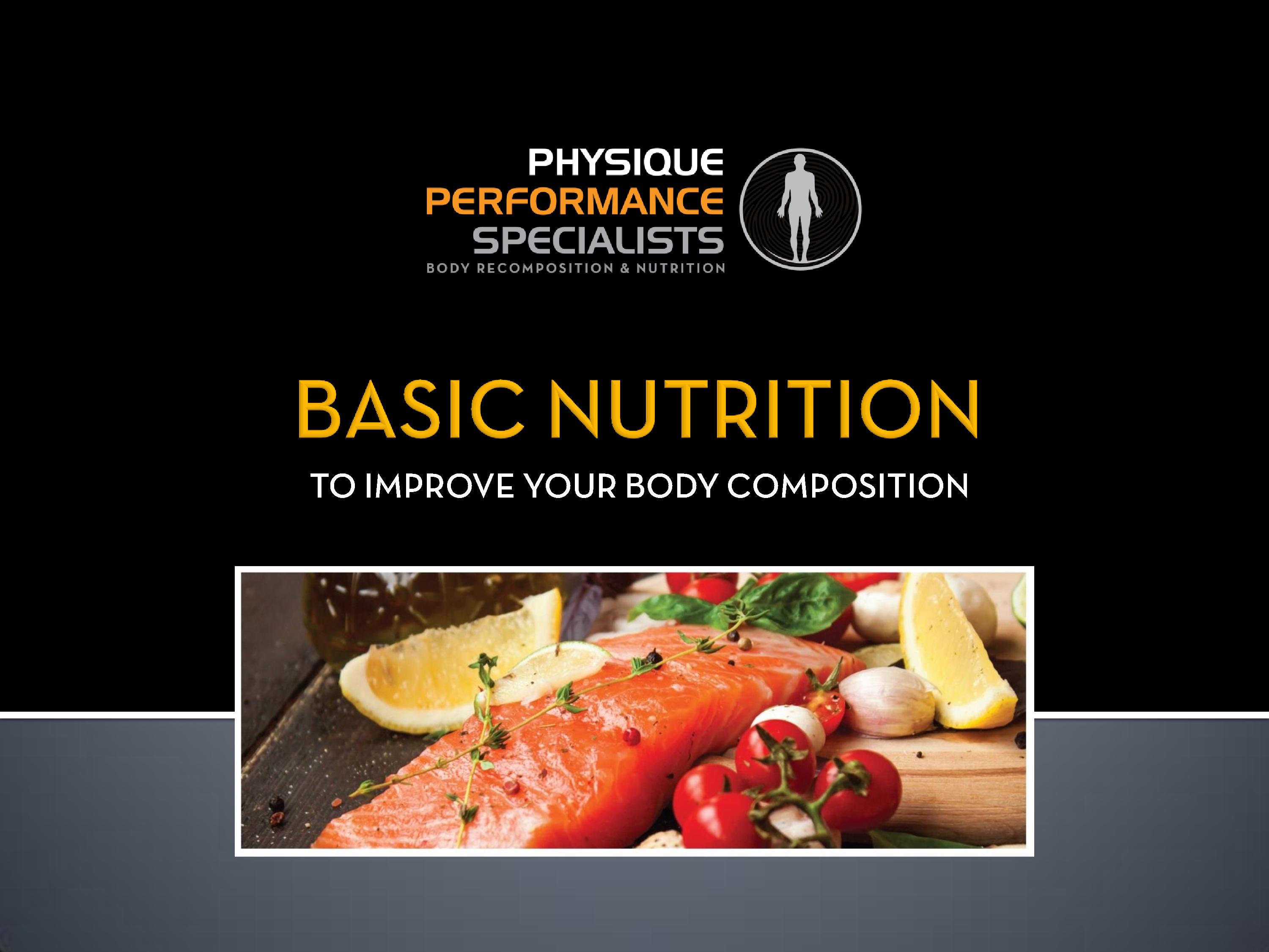 Basic Nutrition to Improve Body Composition E Book Payhip